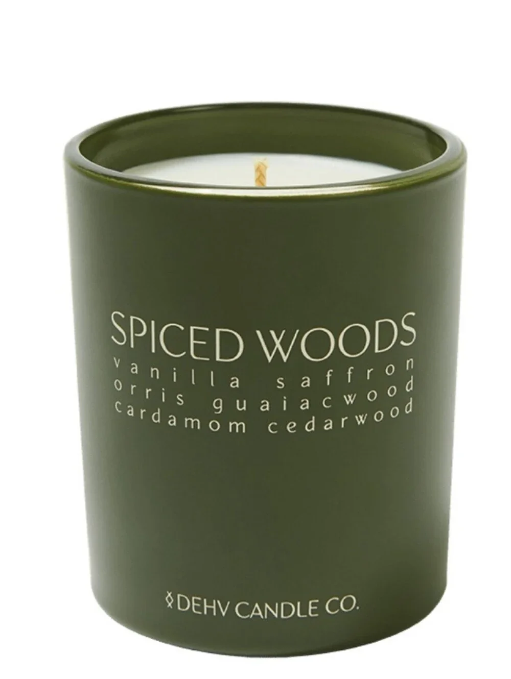 Spiced Woods Candle — Soy/Coconut Wax - Vanilla Saffron, Cardamon Cedarwood